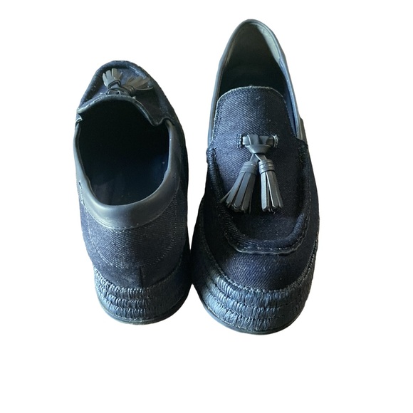 Franco Sarto Denim platform Sarto Tremont Espadrille Tassel Loafer - Picture 4 of 6